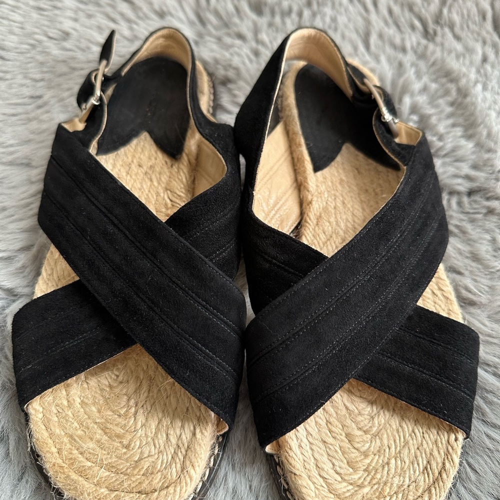 Paul Andrew Black Espadrille Sandals